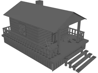 Hunter Cabin 3D Model preview