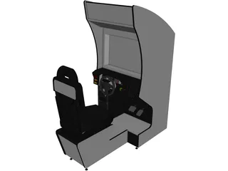 Racing Game Console 3D Model preview