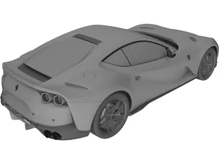 Ferrari 812 Superfast 3D Model preview