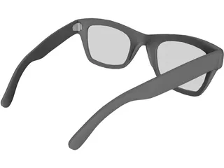 Rayban Type Glasses 3D Model preview