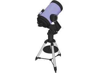 Schmidt-Cassegrain Telescope 3D Model preview