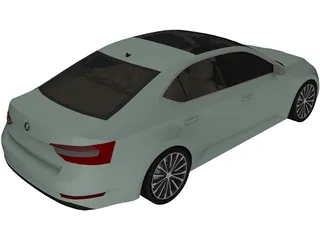 Skoda Superb (2017) 3D Model preview