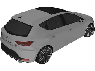 Seat Leon Cupra (2015) 3D Model preview