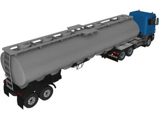 Scania R730 Tanker 3D Model preview