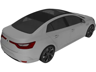 Renault Megane Sedan (2017) 3D Model preview