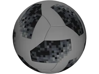 Russia Worldcup Soccer Ball 3D Model preview
