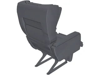 Airplane Business Class Chair 3D Model preview