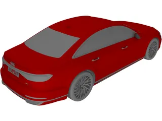 Audi A8 (2017) 3D Model preview