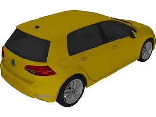 Volkswagen Golf (2017) 3D Model preview
