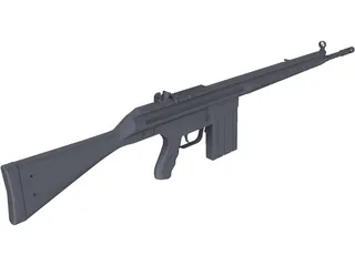 G3 H&K Rifle 3D Model preview