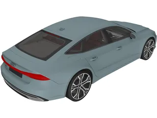 Audi A7 Sportback (2018) 3D Model preview