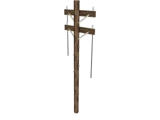 Utility Pole 3D Model preview
