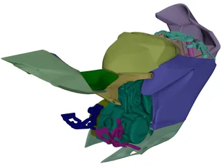 Ducati Panigale Body 3D Model preview