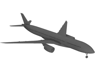Airbus A350-900 3D Model preview