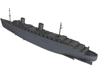 Queen Elizabeth (1940) 3D Model preview