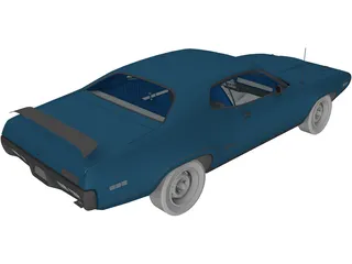 Plymouth GTX (1967) 3D Model preview