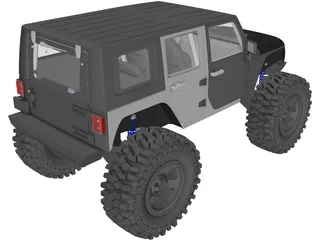 Jeep Wrangler Unlimited (2017) [Lifted] 3D Model preview
