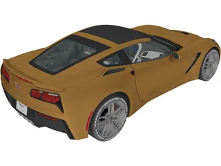 Chevorlet Corvette C7 Stingray V8 (2015) 3D Model preview