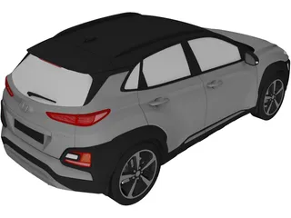 Hyundai Kona (2018) 3D Model preview