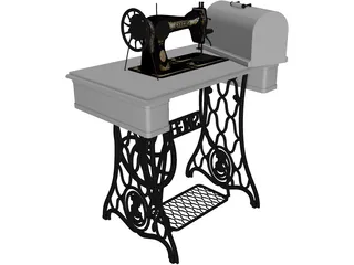 Singer Sewing Machine 3D Model preview