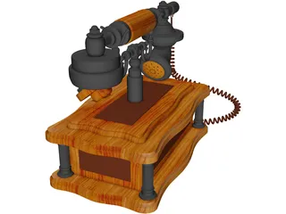 Retro Phone 3D Model preview