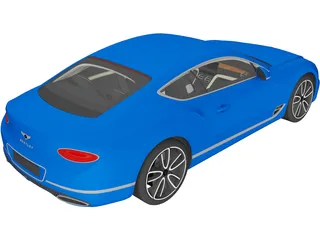 Bentley Continental GT (2018) 3D Model preview
