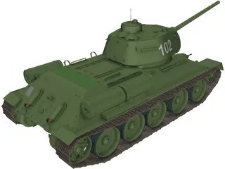 T-34 Tank 3D Model preview