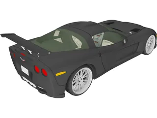 Chevrolet Corvette C6 [Tuned] 3D Model preview