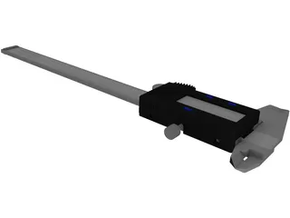 Stainless Steel Digital Calipers 3D Model preview