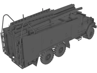 Ural Next Firetruck 3D Model preview