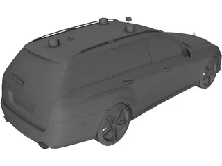 Mercedes E-Class Police 3D Model preview