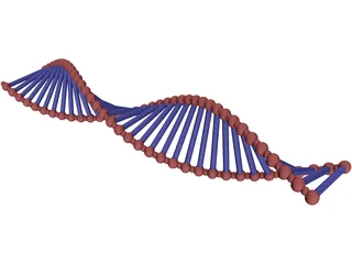 DNA Double Helix 3D Model preview
