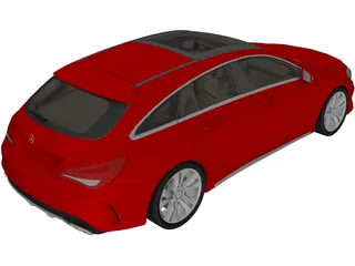 Mercedes-Benz CLA-Class Shooting Brake (2017) 3D Model preview