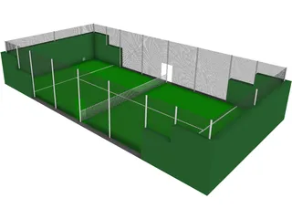 Paddle Court 3D Model preview