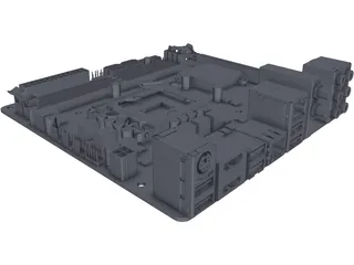 Gigabyte B360N Motherboard 3D Model preview