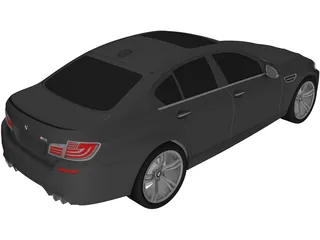 BMW M5 F10 3D Model preview