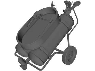 Silvani-Kidde TA100-100 Fire Extinguisher 3D Model preview