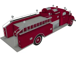 Fire Truck (1950) 3D Model preview