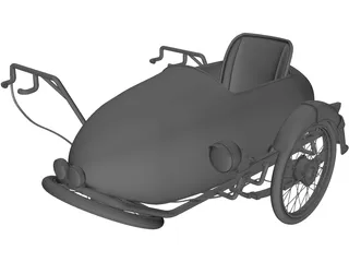 Moped Sidecar 3D Model preview