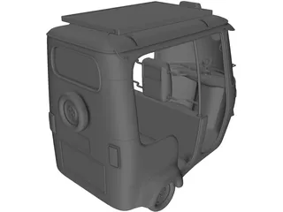 Tuk-Tuk Auto Rickshaw 3D Model preview
