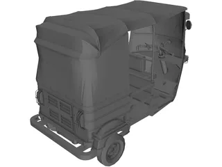 Open Auto Rickshaw 3D Model preview