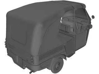 Piaggio Ape Calessino 3D Model preview