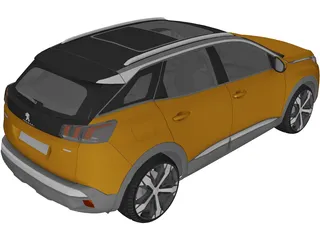Peugeot 3008 (2018) 3D Model preview