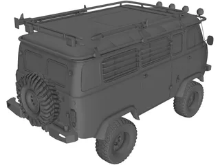 UAZ 452 3D Model preview