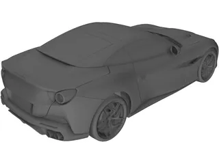 Ferrari Portofino (2018) 3D Model preview