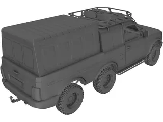 Lada Niva Urban 6x6 3D Model preview