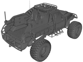 Armored Trophy Truck 3D Model preview