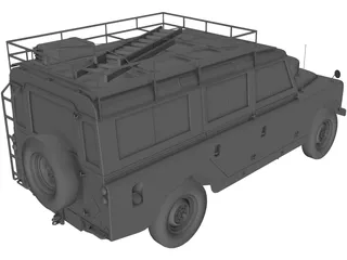 Land Rover Series IIa Station Wagon (1967) 3D Model preview