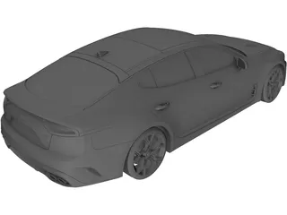 Kia Stinger GT (2018) 3D Model preview