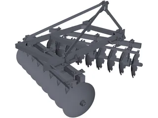 Disc Harrow 3D Model preview